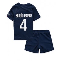 Fotbalové Dres Paris Saint-Germain Sergio Ramos #4 Dětské Domácí 2022-23 Krátký Rukáv (+ trenýrky)
